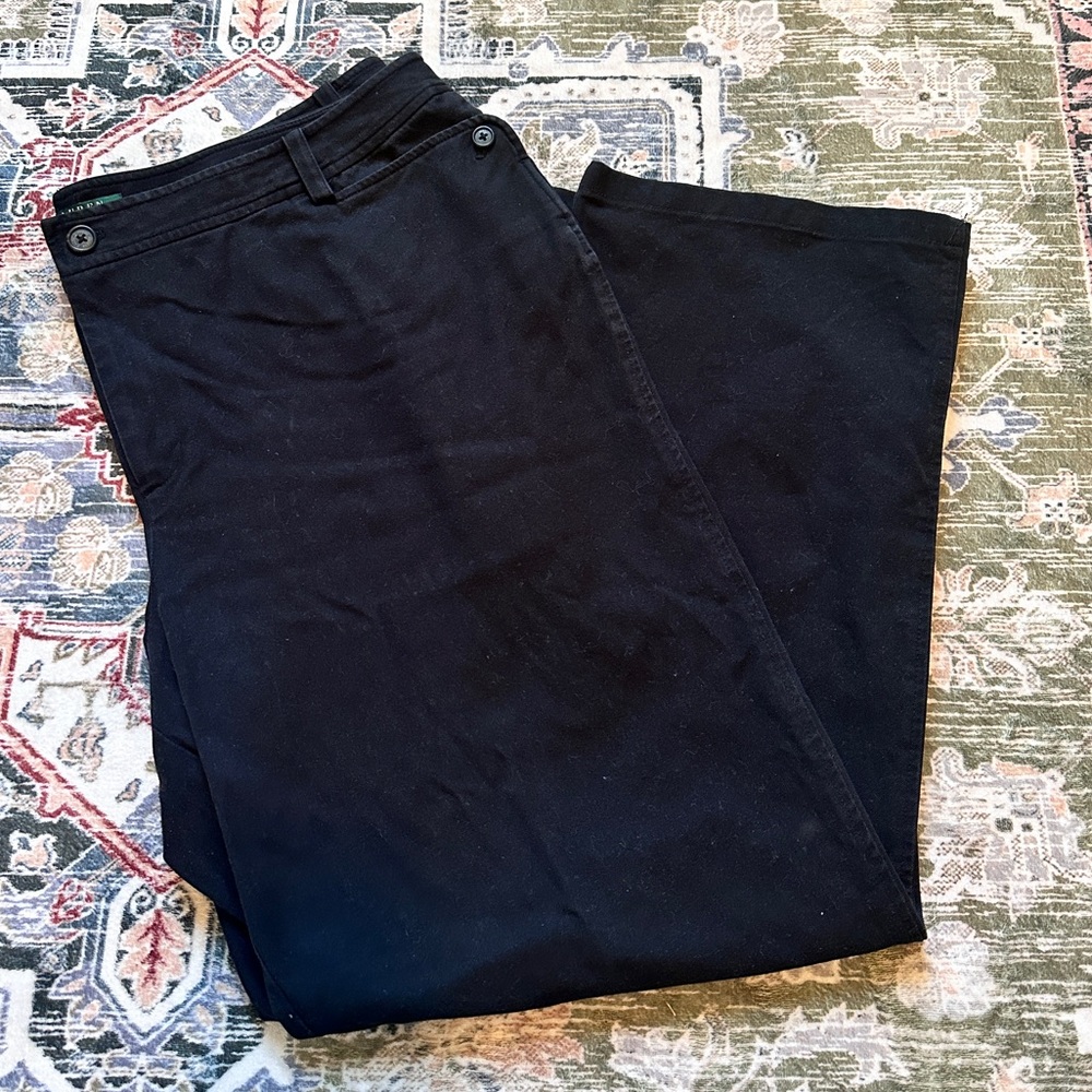 Ralph Lauren Black Pants with Cute Side Pocket Detail